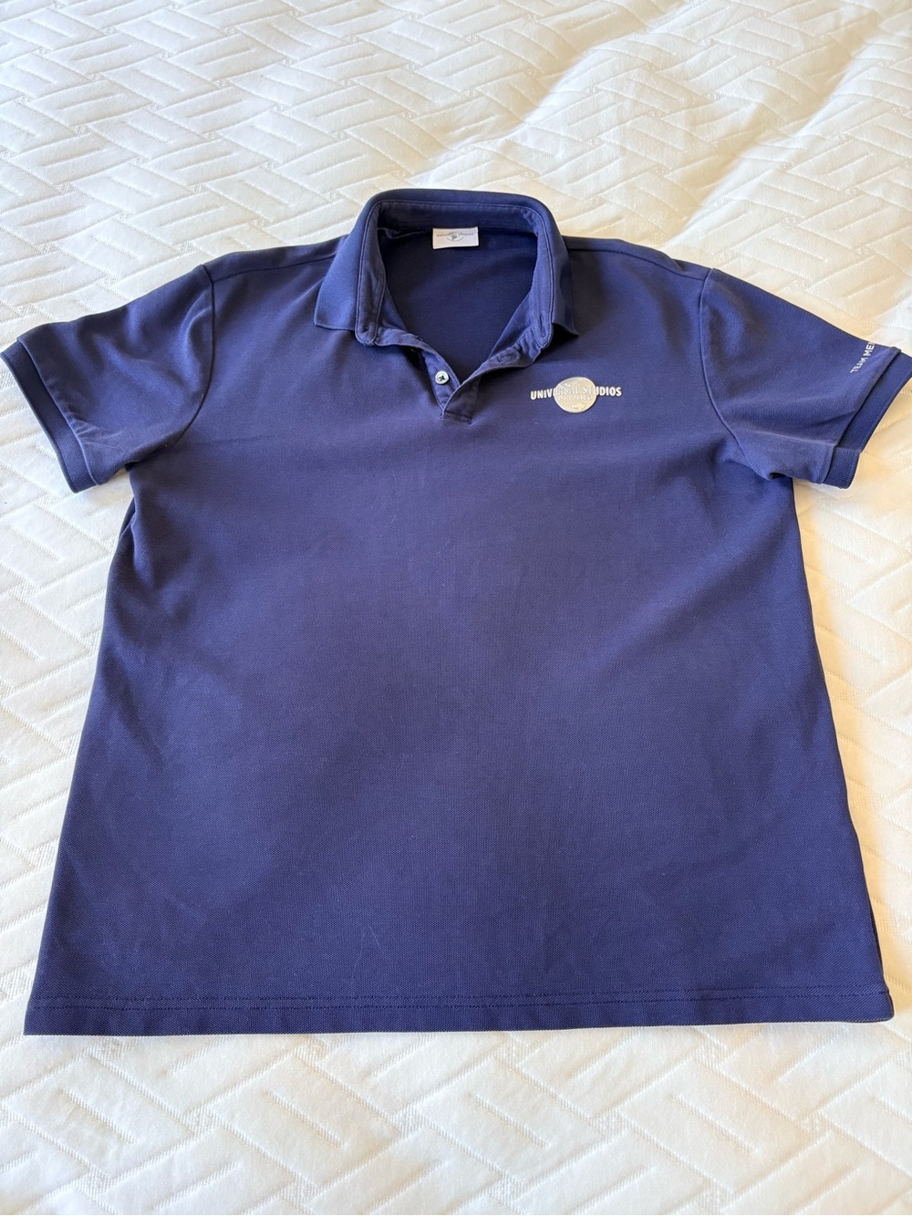 Universal Studios Beijing Men's Navy Blue Short-Sleeve Polo with Chest Logo